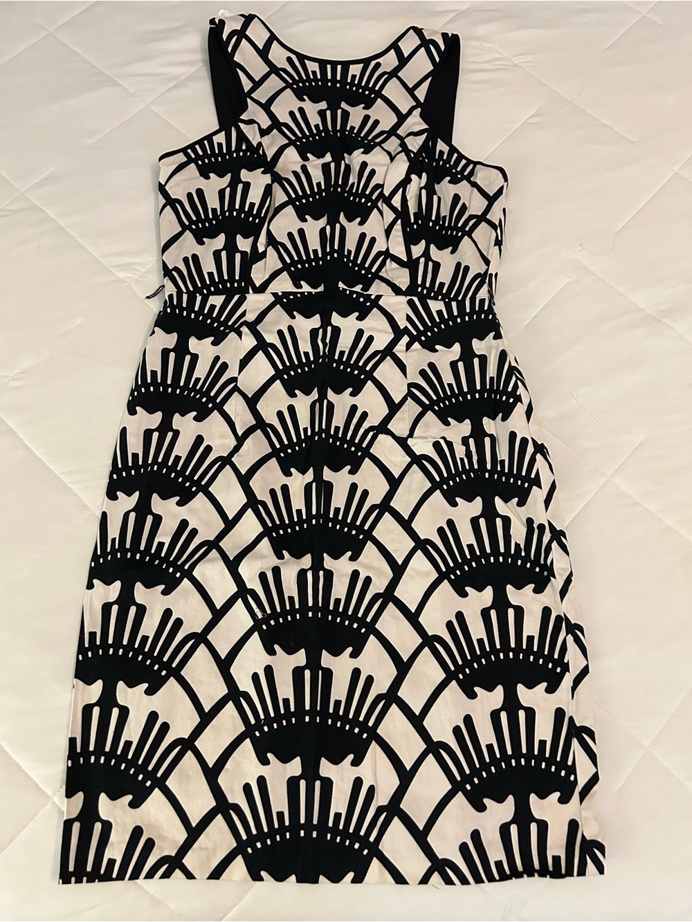 Black and White/Cream Sleeveless Dress by Donna Morgan